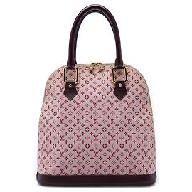 Louis Vuitton Red Monogram Mini Lin Alma Haut Rot Bordeaux