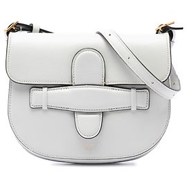 Céline Celine Mini Bolso Convertible Simétrico de Piel de Ternera Lisa Gris Castaño Gris
