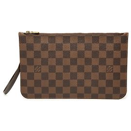 Bolsa Louis Vuitton Brown Damier Ebene Neverfull MM Marrom