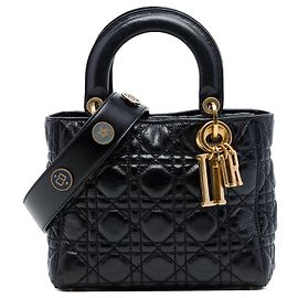 Dior Black Small Crinkled Patent Cannage My ABCDior Lady Dior Noir