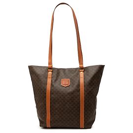 Céline Celine Brown Macadam Coated Canvas Tote Braun