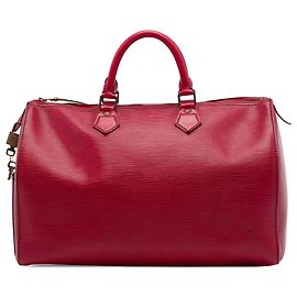 Louis Vuitton Red Epi Speedy 35 Rouge