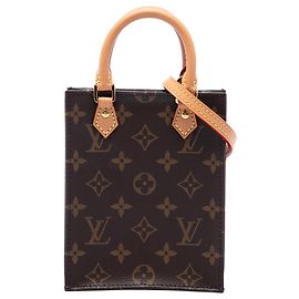 Louis Vuitton Brown Monogram Petit Sac Plat Marrom