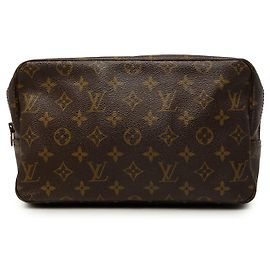 Louis Vuitton Brown Monogram Trousse Toilette 28 Marron