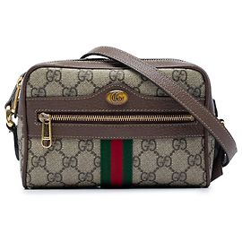Gucci Mini Borsa a Tracolla Ophidia Web GG Supreme Beige Beige