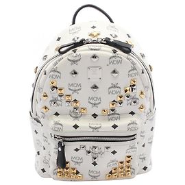 Sac à dos/Sac à main MCM Visetos Studded Blanc