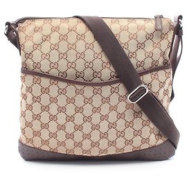 Sac à épaule Gucci GG Canvas Marron Beige