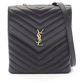 Borsa a tracolla in pelle nera Yves Saint Laurent Nero