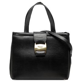Salvatore Ferragamo Vara Handbag Black