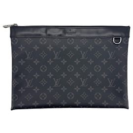 Louis Vuitton Discovery Pochette Monogram Eclipse Canvas GM Black