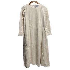 Autre Marque YAECA WRITE A LINE Dress Kleid Beige Roh