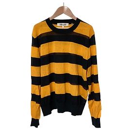 Autre Marque Diane von Furstenberg Stricktop Schwarz Gelb