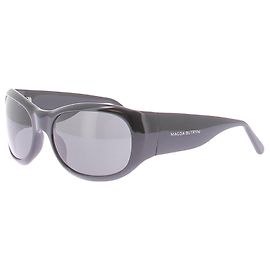 Magda Butrym Runde schwarze Sonnenbrille Schwarz