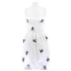 Zimmermann Vestido mini branco com flores Branco
