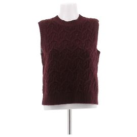 Ganni Camisola sem mangas bicolor Cinza