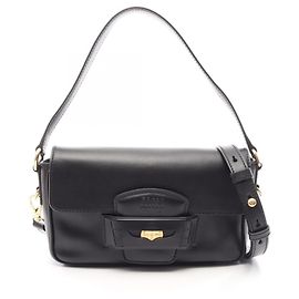 Sac à main 2-Way en cuir Miu Miu noir Noir