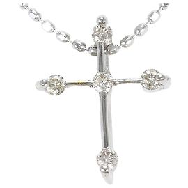 Autre Marque Halskette aus 18K Weißgold mit Diamant Golden