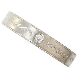 Autre Marque Platinum 900 Bandring mit Diamant und Saphir Andere