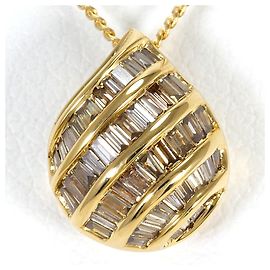 Autre Marque Collana in oro giallo 18K con diamante brown Marrone D'oro