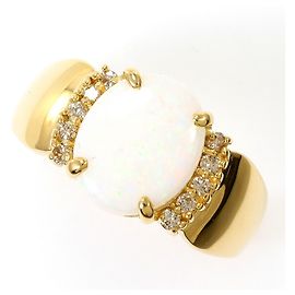 Autre Marque Bandring aus 18K Gelbgold mit Opal und Diamant Golden