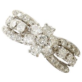 Autre Marque Anello fede in platino e diamanti Altro
