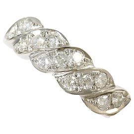 Autre Marque PT900 Platinum Band Ring with Diamond Other