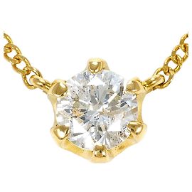 Autre Marque Colar em ouro amarelo 18K com diamante Dourado