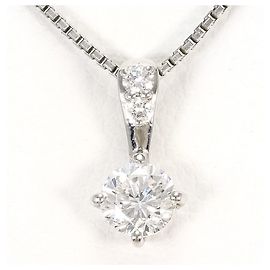 Autre Marque Collier en platine avec pendentif en diamant Autre
