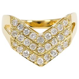 Autre Marque Anillo alianza de oro amarillo 18K con diamante Dorado