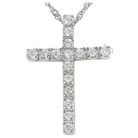 Autre Marque Elegant Platinum Necklace with Diamond Other