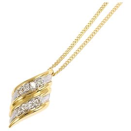 Autre Marque Collar elegante de oro 18K con diamante Dorado