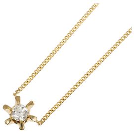 Autre Marque Colar em ouro amarelo 18K com diamante Dourado