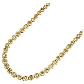 Autre Marque 18K Yellow Gold Necklace with Brown Diamond Brown Golden
