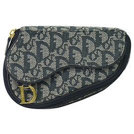Christian Dior Saddle Zip Diorissimo Canvas Bleu Marine