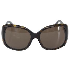 Chanel CHANEL Logo Sunglasses Eye Wear Plastic Black