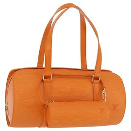 Sac à main LOUIS VUITTON Epi Soufflot Orange Mandarin M5222H LV Auth 167753SAM Orange Gris