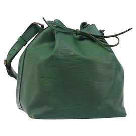 LOUIS VUITTON Bolsa de Ombro Epi Petit Noe Verde M44104 LV Auth 205877 Verde