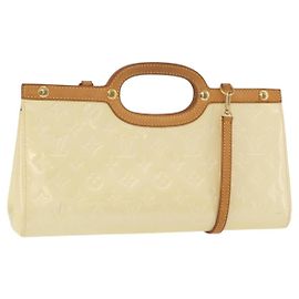 LOUIS VUITTON Monogram Vernis Roxbury Drive Hand Bag Perle M91374 Auth 207535A Autre