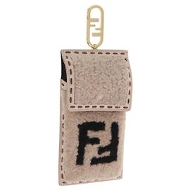 FENDI Pochette Smartphone Fourrure Beige Ton Or 7AS047 Auth BA16127V Beige Autre