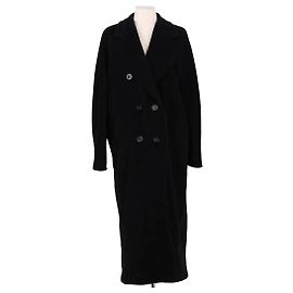 Max Mara black wool coat Black