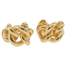 Christian Dior Ohrringe Metal Gold Tone Auth ka6502 Andere