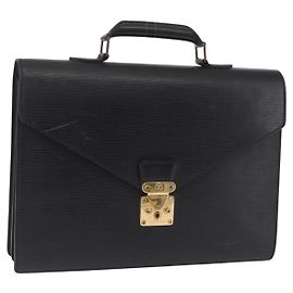 LOUIS VUITTON Epi Serviette Conseiller Briefcase Black M54422 LV Auth BA16182 Black