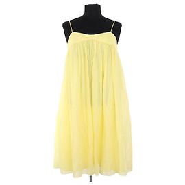 Zimmermann Kleid aus Baumwolle Gelb Gelb