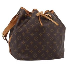 LOUIS VUITTON Monogram Petit Noe Shoulder Bag M42226 LV Auth BA15998V Monogram