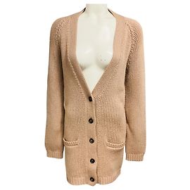 Brunello Cucinelli Cashmere-Strickcardigan in Tan mit Knopfleiste Kamel