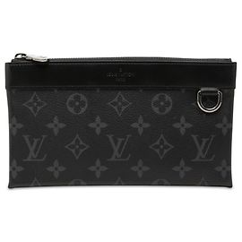 Bolsa de mão Louis Vuitton Monogram Eclipse Pochette Discovery PM preta Preto