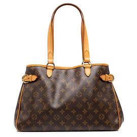 Sac cabas horizontal Louis Vuitton Monogram Batignolles marron Marron