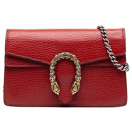 Bolsa Tiracolo Mini Dionysus Gucci em couro de bezerro vermelha Vermelho