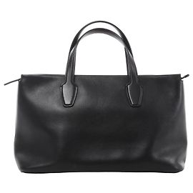 The Row Marcel Leather Shoulder Bag in Black Black