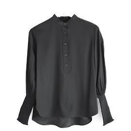 Rag & Bone Maris Silk Blouse in Black Black